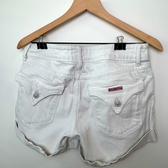 Hudson Jeans Croxley White Mid-Thigh Denim Shorts Size 29 - Picture 2 of 4
